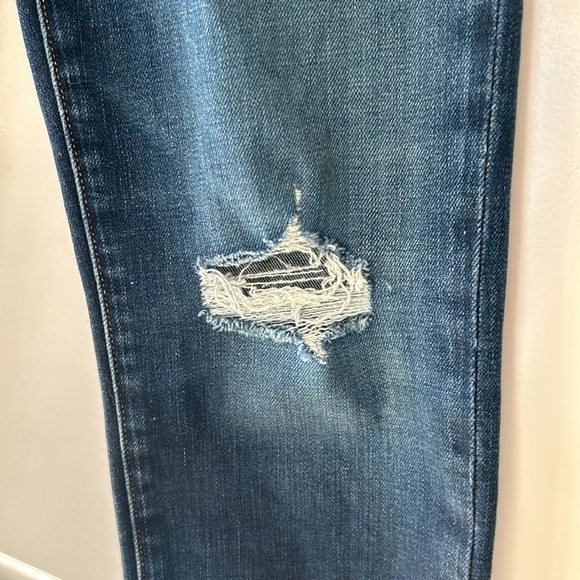 FRAME Le Garcon Blue Jeans w Distressed Knee, Caribou, Sz 24/25 w MEASUREMENTS - Picture 5 of 14